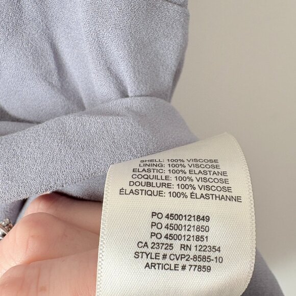 Aritzia Sunday Best Flirt Ruffle Dress Dusty Blue Grey Size 8 - Picture 7 of 7